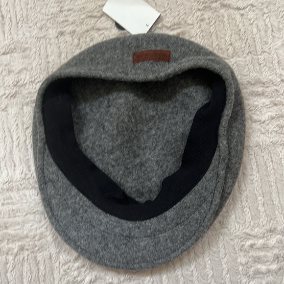 100% wool flat cap hat in charcoal Size L/XL, New with tags - Picture 5 of 16